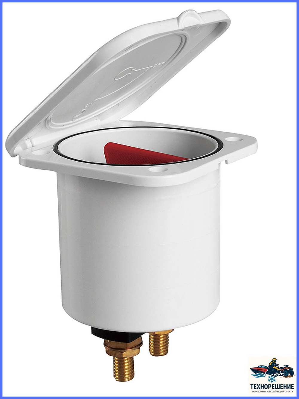 Выключатель массы в коробе в белом корпусе/ выключатель массы 12в/24в