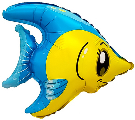 Шар с клапаном (13''/33 см) Мини-фигура, Тропическая рыбка, 1 шт.