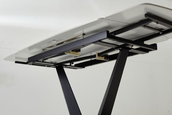 Стол ALATRI 120 GLOSS STATUARIO WHITE SINTERED STONE / BLACK