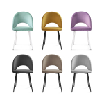 Стул на металлокаркасе Woodville Ирре confetti silver серый, черный, ножки черные