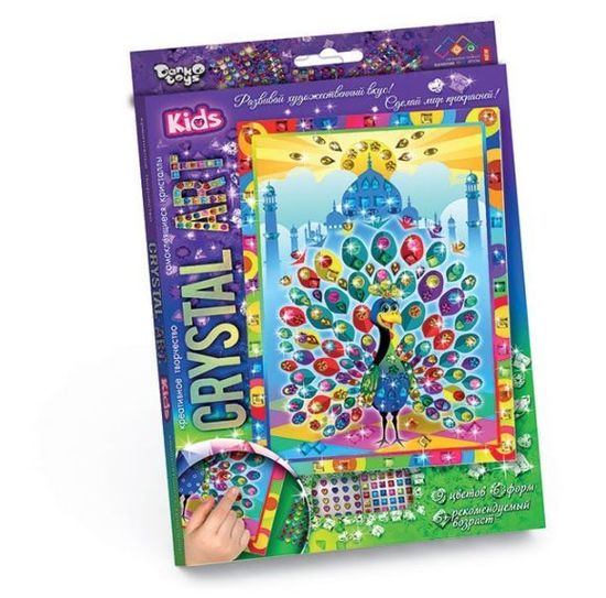 Набор креативного творчества «Самоклеящиеся кристаллы» серии «Crystal Art» павлин