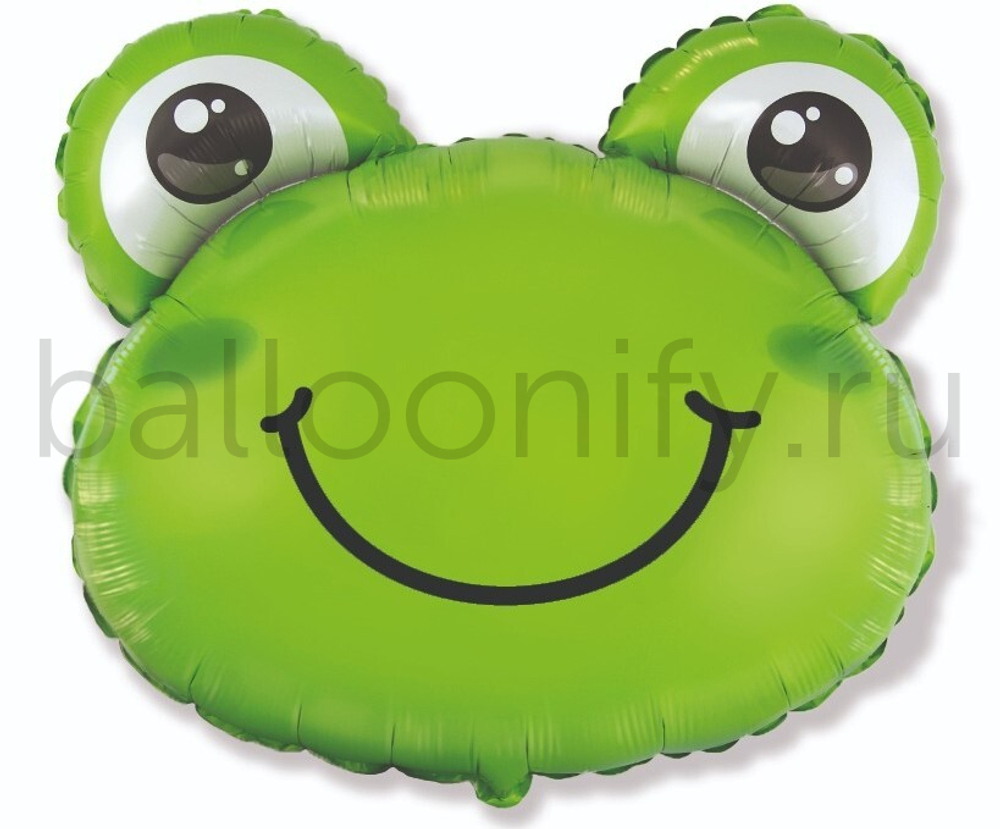 Шар (27''/69 см) Фигура, Голова, Веселая Лягушка, 1 шт.
