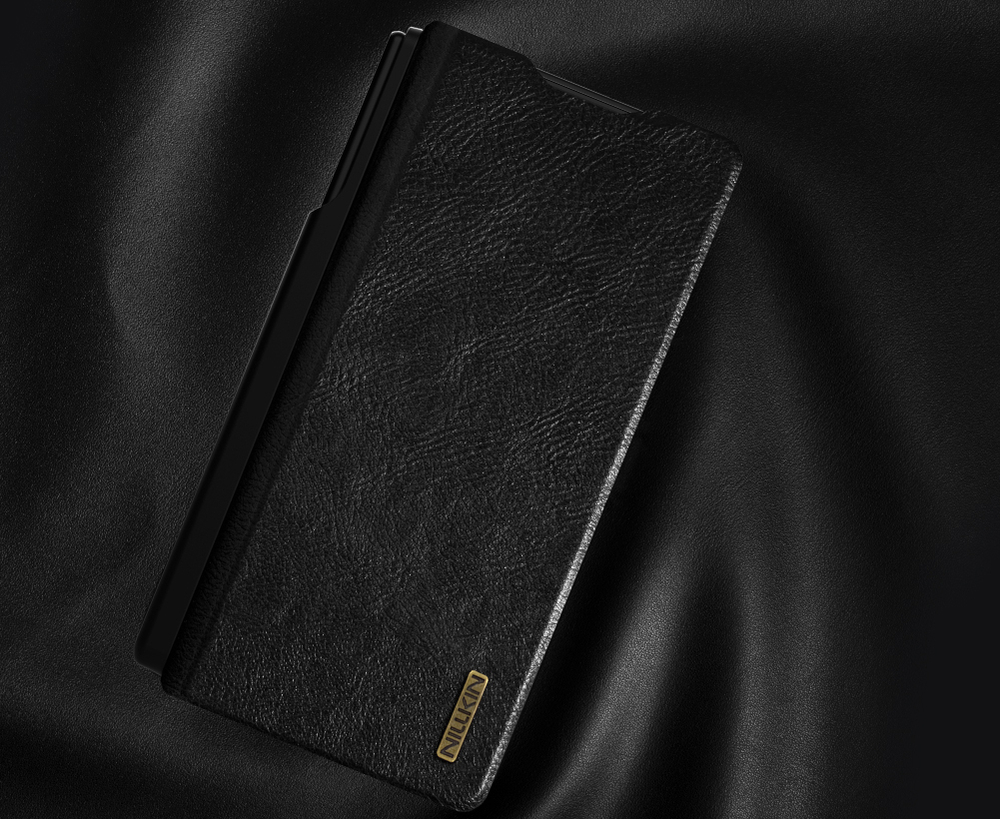 Кожаный чехол книжка от Nillkin для Samsung Galaxy Z Fold 7, серия Qin Pro Leather Case (с держателем для S Pen)
