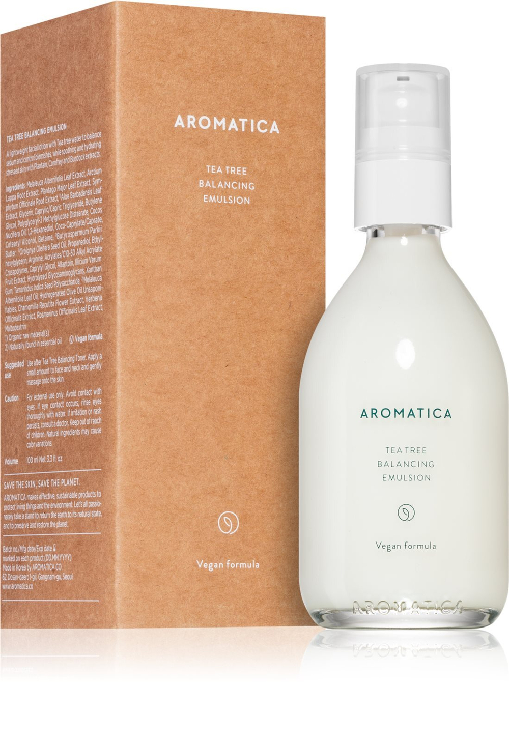 Aromatica Tea Tree Balancing - успокаивающая эмульсия для жирной и проблемной кожи /   100  ml  / GTIN 8809151134358