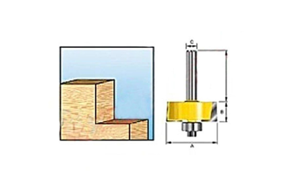 Фреза кром. прямая 19х25х8х32х2Т, хвост. подшипник Makita D-10556