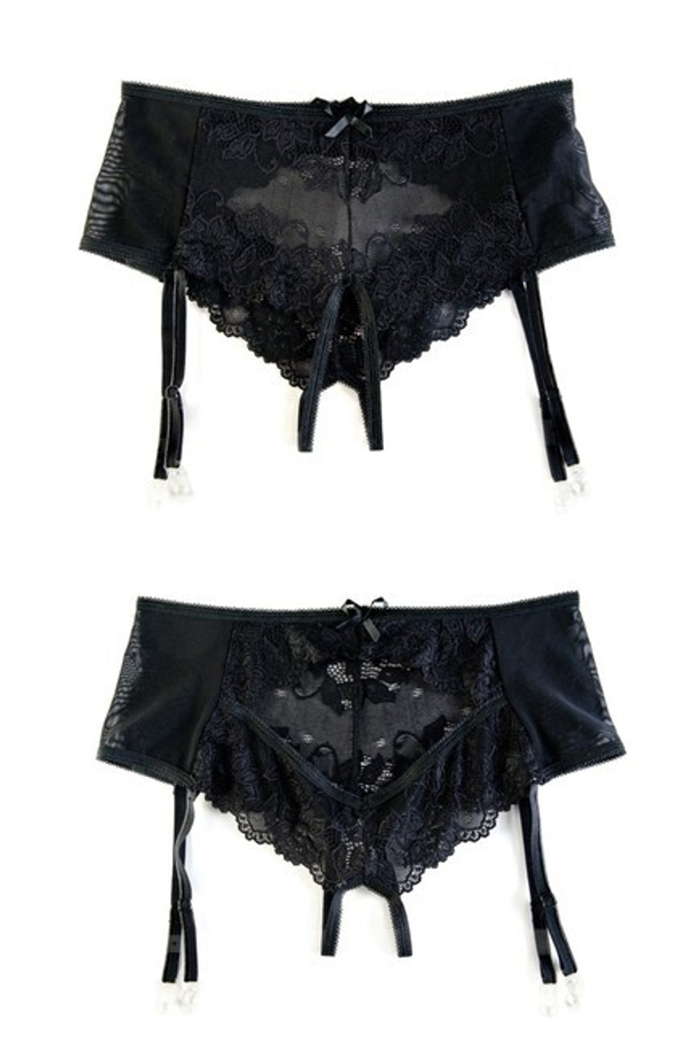 Черные контактные пояс-трусики XL (50-52) (Цвет: черный)