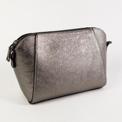 Маленький стильный женский повседневный клатч сумочка серебряного цвета из экокожи Dublecity DC801-5 Silver