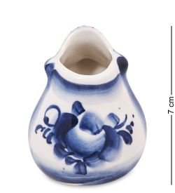 ГЛ- 113 Подставка для зубочисток «Ежик» (Гжельский фарфор)