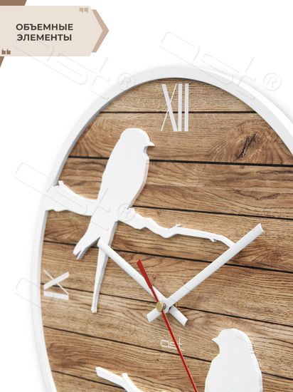 Настенные часы "Starlings / Скворцы"