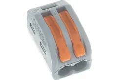 Клемма Wago Cu 2*4 с рычагами серая 19030