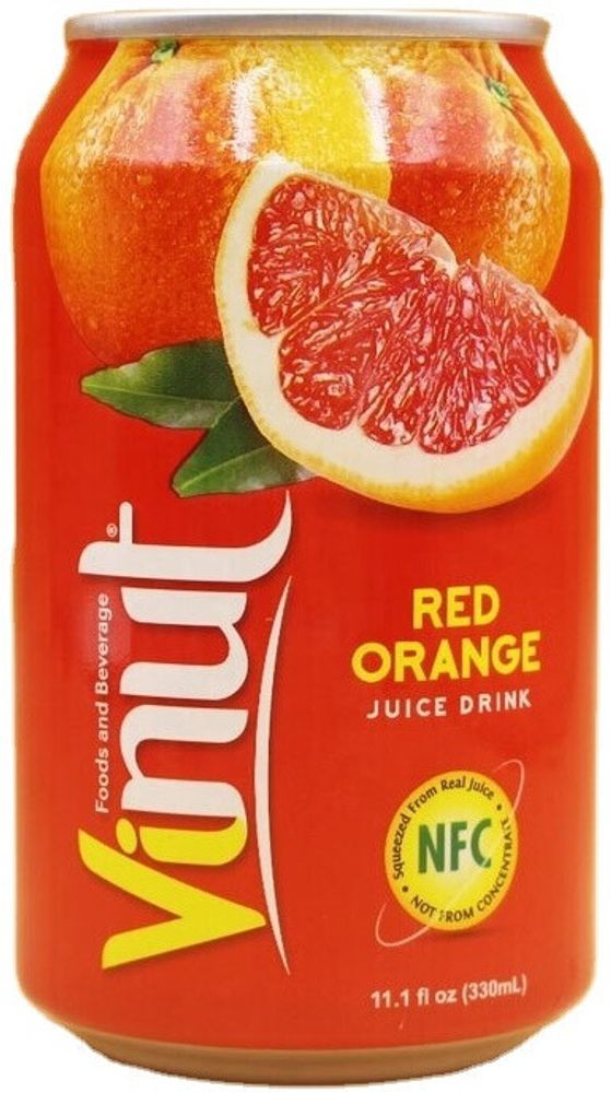 Сокосодержащий Напиток Винут Красный Апельсин / Vinut Red Orange Juice Drink 0.33 - банка