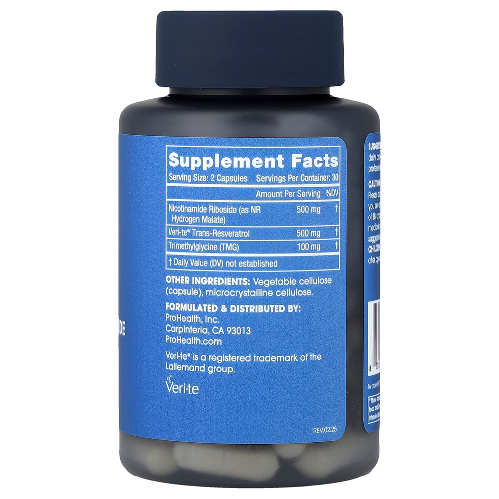 ProHealth Longevity, Никотинамид рибозид про полный, 60 капсул