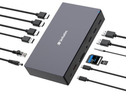 Многопортовый разветвитель Verbatim USB-C Pro Dock CDS-17 на 17 портов