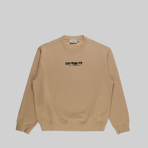 Толстовка мужская Carhartt WIP Ink Bleed Sweatshirt артикул:I032866_sable_tobacco - купить в магазине Дайс