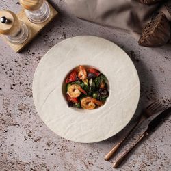 Тарелка глубокая 250 мл d 28 см для пасты, для супа Elephant Ivory P.L. Proff Cuisine [3]