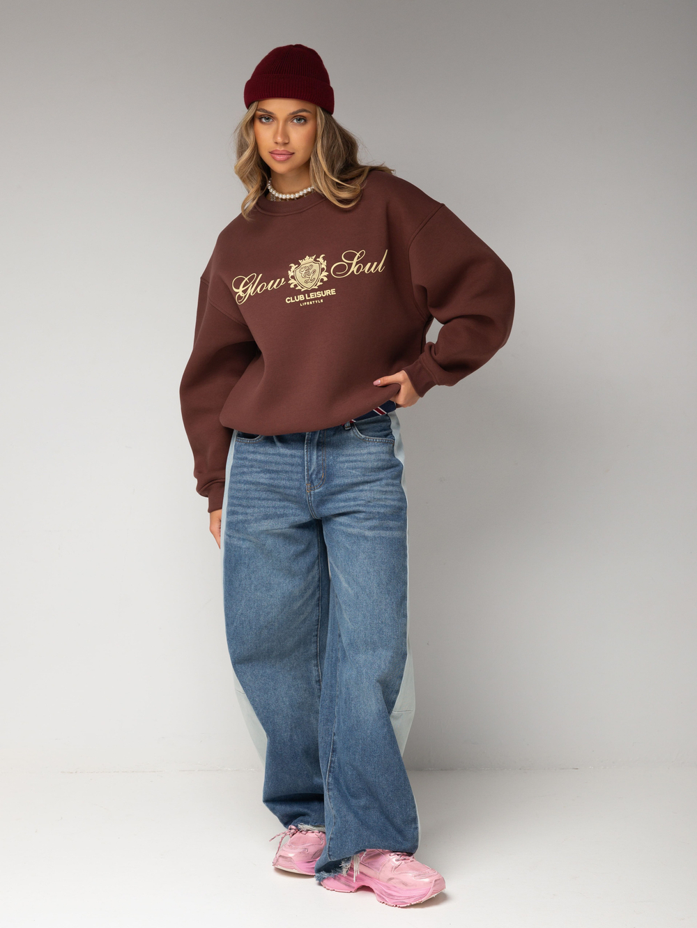 Свитшот оверсайз с принтом old money