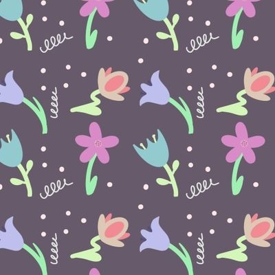 Flowers on purple