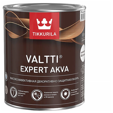 Декоративно-защитная лазурь Tikkurila Valtti Expert Akva (0,9л) база под колеровку