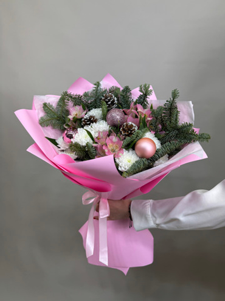 Букет цветов Новогодняя гирлянда