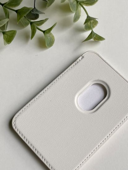 Кожаный чехол - бумажник K-DOO LEATHER WALLET MagSafe белый