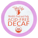 Tylers Coffees, Бескислотный органический кофе без кофеина, 16 порционных кофейных капсул, по 8 г
