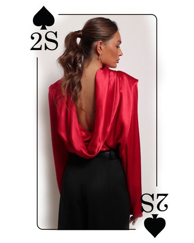 Блуза дабл двусторонняя красная