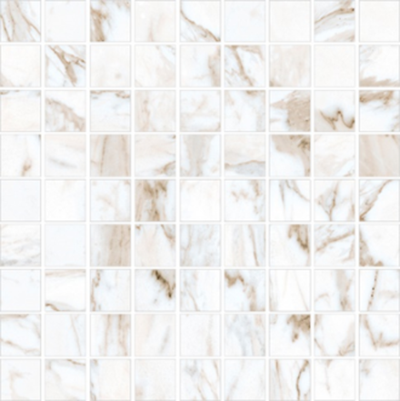 Керамогранит STURM Calacatta, мозаика, 30х30 см, поверхность глянцевая, K-7331-LR-m01-300x300x10