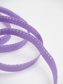 Резинка бельевая яркая лаванда ажурная ширина 9 мм (с учетом фестона)