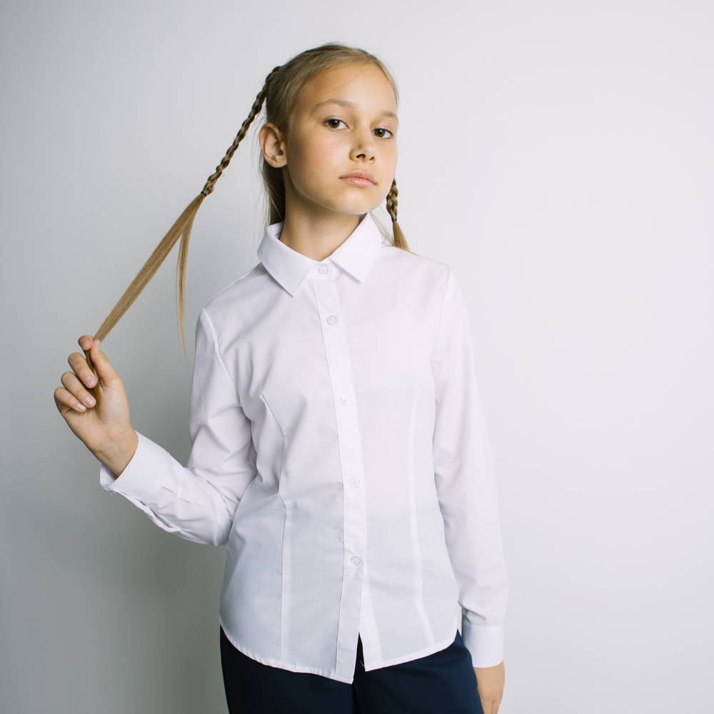Рубашка "Белая" для девочки 7+