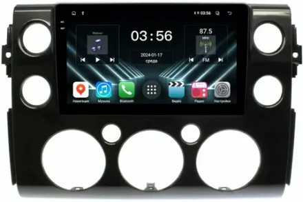 Магнитола для Toyota FJ Cruiser 2005-2022 (рамка черная) - FarCar DX3246M монитор 9.5" IPS на Android 13, 4+64Гб, CarPlay
