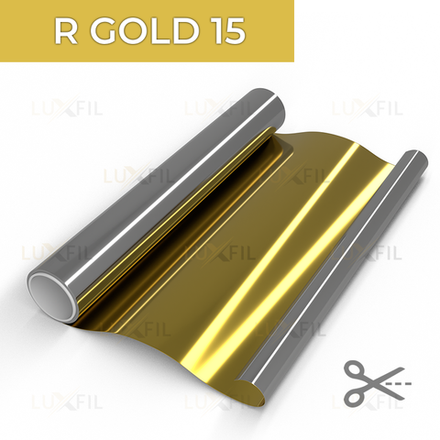 Пленка зеркальная R GOLD 15 LUXFIL, на отрез (ширина рулона 1,524 м.)