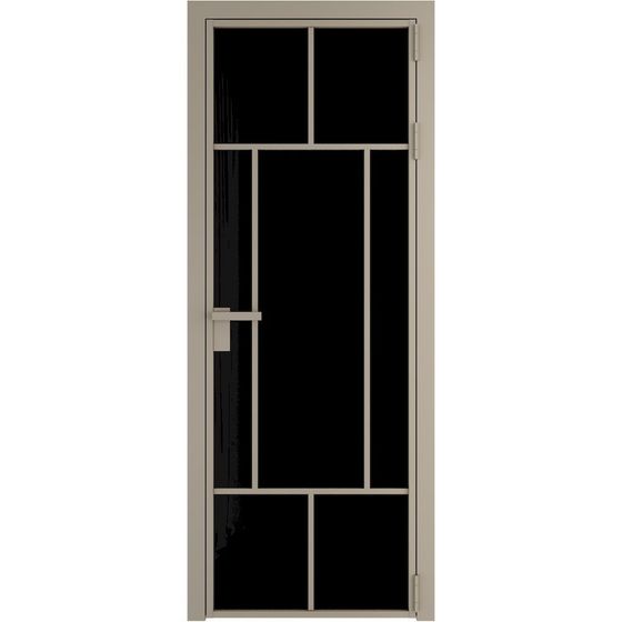 Алюминиевая дверь 10AG никель матовый остеклённая