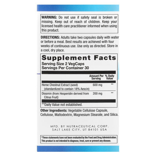 BodyGold, Venastat®, 60 растительных капсул