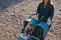 Прогулочная коляска для двойни Bumbleride Indie Twin Sea Glass