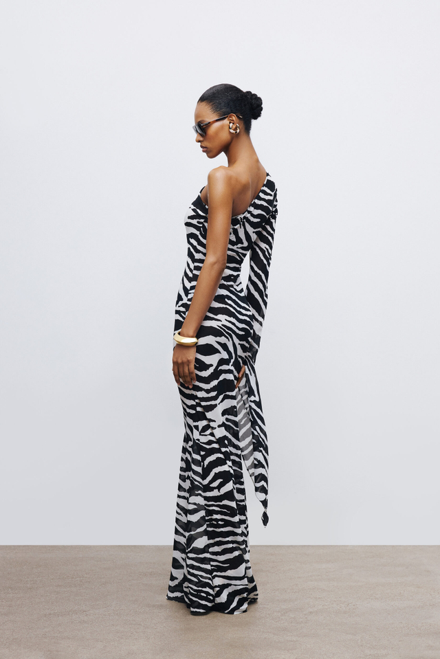 Платье OREE Зебра, Черно-Белый