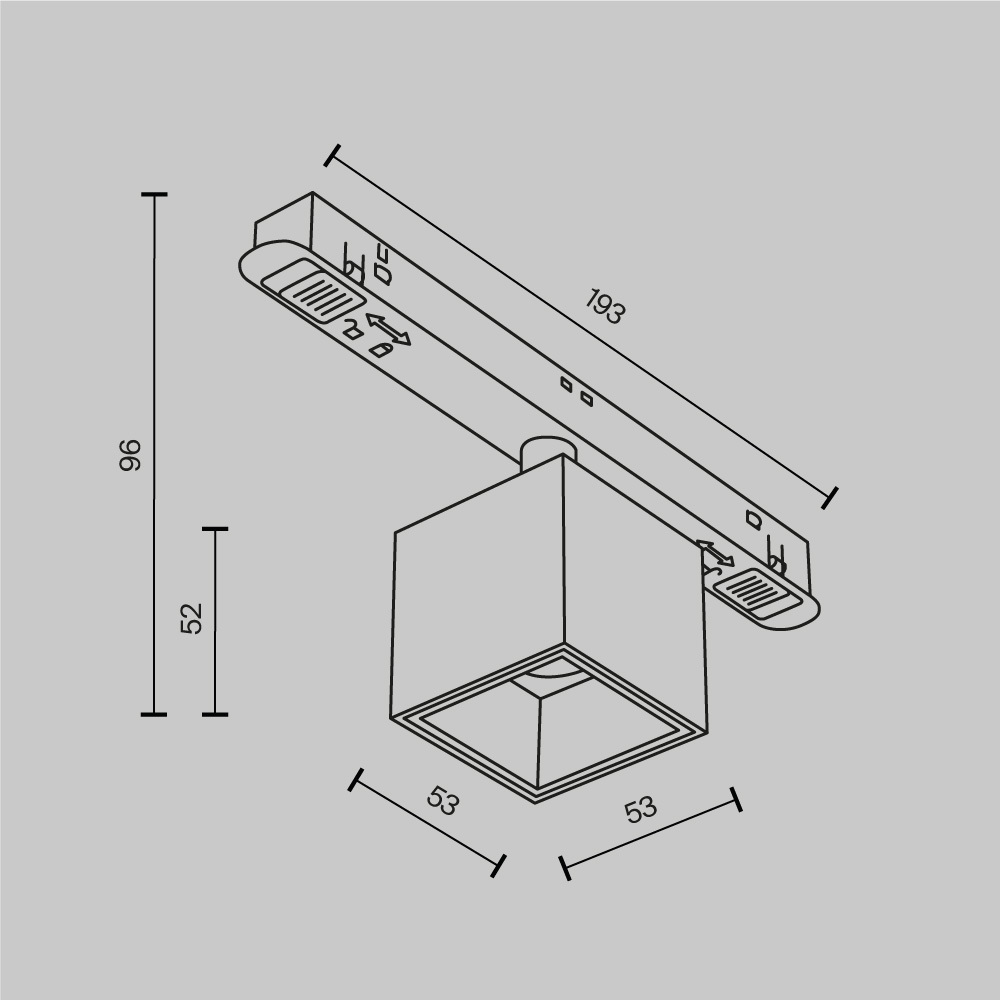 Трековый магнитный светильник Maytoni Alfa S TR133-4-7W-DS-B