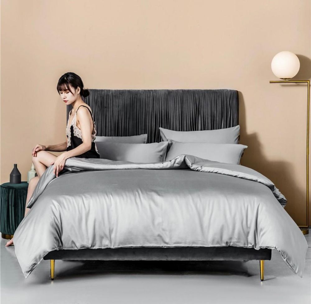 ZEPHYR HOME Двуспалка Египетский хлопок светло серый