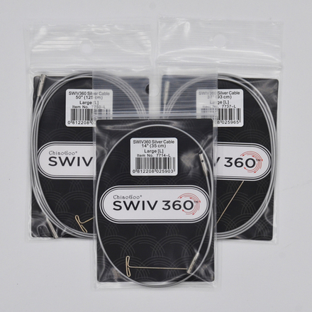 Лески SWIV360 large(L) от ChiaoGoo, 13 см. - 35 см., silver cable