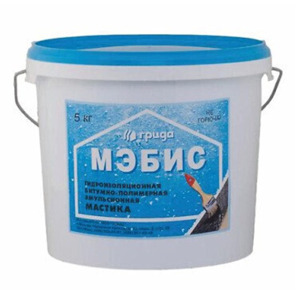 Мастика битумно-полимерная Грида Мэбис черная 5 кг
