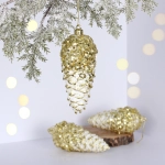 Ёлочные игрушки VERSAILLES «Орион» 14*6 м (набор 3 шт), Золото