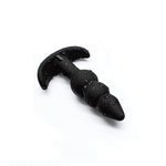 Силиконовая анальная пробка елочка для ношения ONJOY Silicone Collection (Цвет: черный)