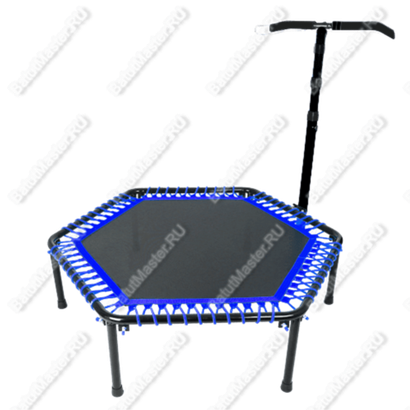 Каркасный батут с Т-образной ручкой, синий, диаметр 4 фт, шестиугольный