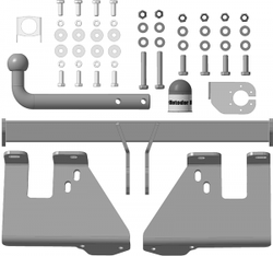 Фаркоп Motodor для KIA Sportage, Hyundai Tucson, 2004-2010 (оцинкованный шар)(паспорт и сертификат в комплекте)(без электрики) 90901-A