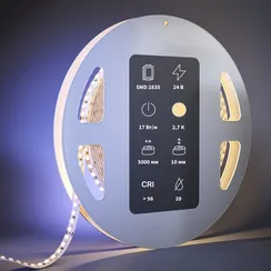 Светодиодная лента Ультра 24В 2835 17Вт/м 2700К 5м IP 20 201090 Led Strip 201090
