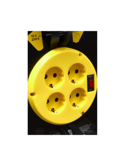 Силовой удлинитель на катушке Inforce 4 гнезда, с/з КГт 3х2,5 16A 50м IP44 GRANITE ZG 09-15-04