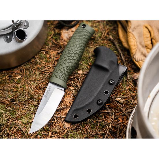 Нож Boker 121501 Bronco Mini CPM3V Green с клинком из стали CPM 3V, рукоять TPE