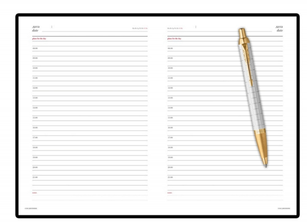 Подарочный набор: Ручка шариковая Parker IM Premium K318 Pearl GT, цвет чернил синий и золотистый ежедневник с золотым срезом страниц