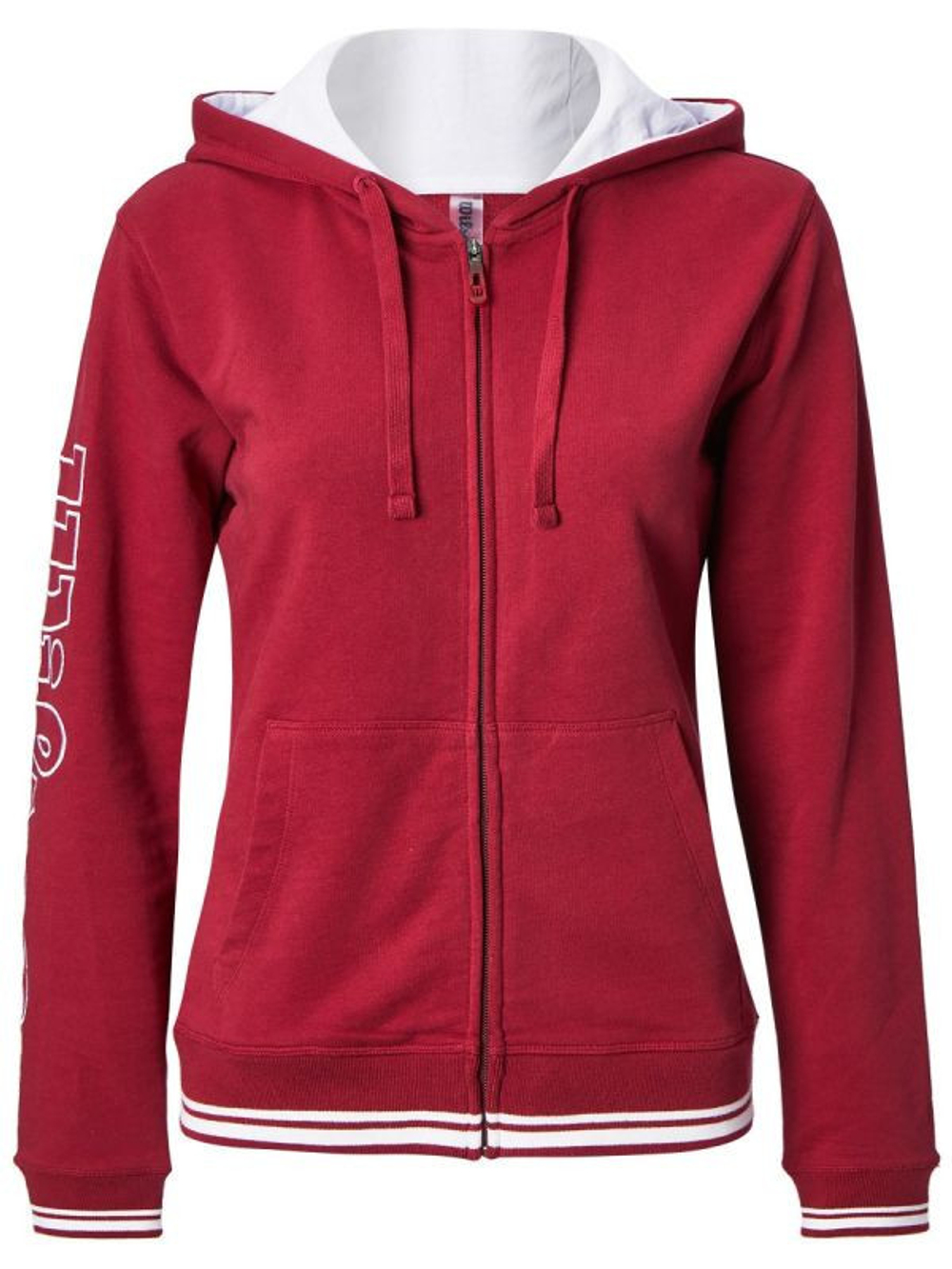 Женская Кофта теннисная Wilson W Team II FZ Hoody - красный