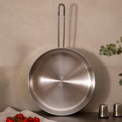 СКОВОРОДА AGNESS PROFESSIONAL 28Х8 СМ, 5 Л ВЫСОКОКАЧЕСТВЕННАЯ НЕРЖ СТАЛЬ 18/10 ИНДУКЦИОННОЕ ДНО