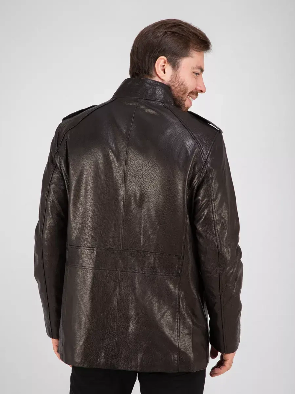 Кожаная куртка демисезонная пальто